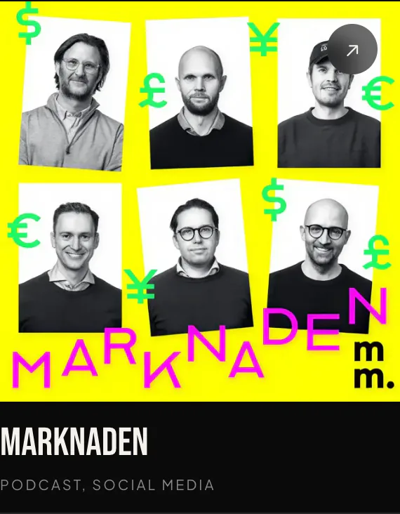 Channel tile: Marknaden — podcast, social media.